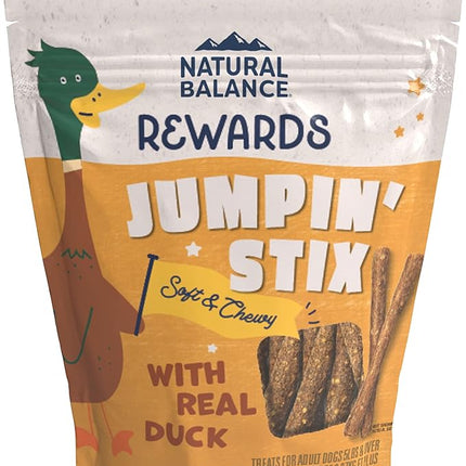 Natural Balance Limited Ingredient Rewards Jumpin' Stix, Grain-Free Dog Treats for Adult Dogs of All Breeds, Duck Recipe, 10 Ounce (Pack of 1)