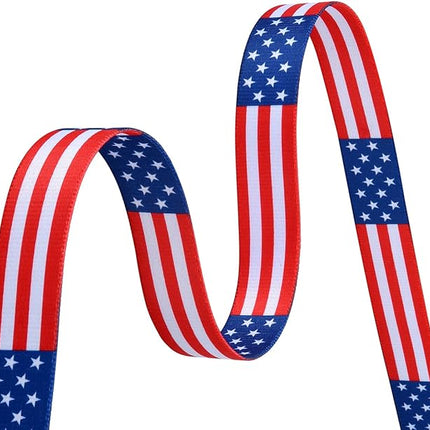 American Flag Dog Collar and Leash Set- Patriotic, US Flag Pattern, Star & Stripes, Fourth of July Dog Collar, Adjustable for Small Medium Large Dogs(Classic US Set,S)