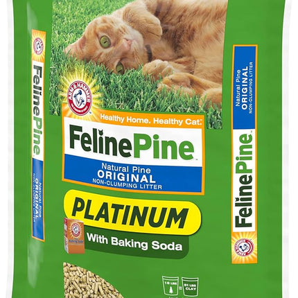 Feline Pine Platinum Non-Clumping Cat Litter 18lb. (Pack of 2)