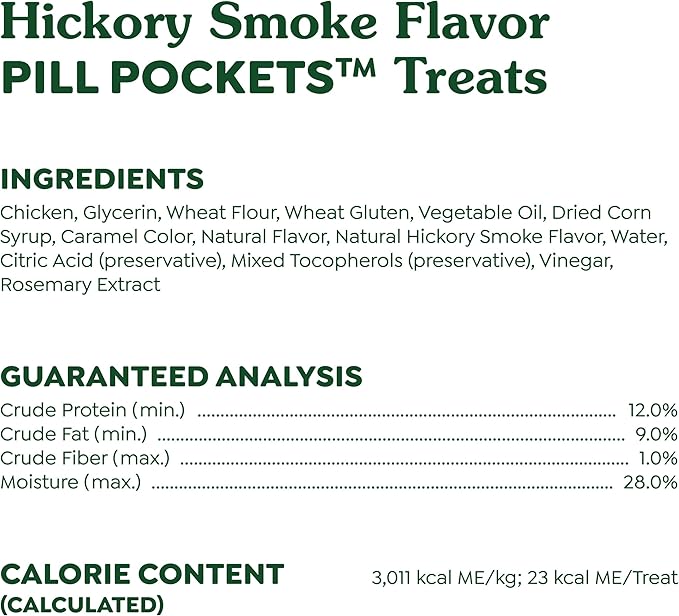 Greenies Pill Pockets for Dogs Large Size, Soft Dog Treats, Hickory Smoke Flavor, 15.8 oz. Pouch (60 Treats)