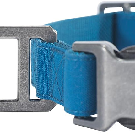 Carhartt Nylon Duck Dog Collar, Fully Adjustable Durable 2-Ply Cordura Nylon Canvas Collars for Dogs, Marine Blue, Large