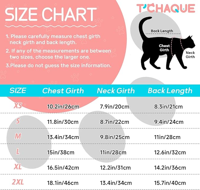 T'CHAQUE Cat Pajamas - Soft Cat Clothes& Shirts & Pajamas with Sleeves, Stretchy Sweater, Pullover Kitten Clothes, Darkbrown, X-Small