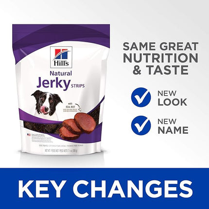 Hill's Natural Jerky Strips, All Life Stages, Great Taste, Dog Treats, Beef, 7.1 oz Bag