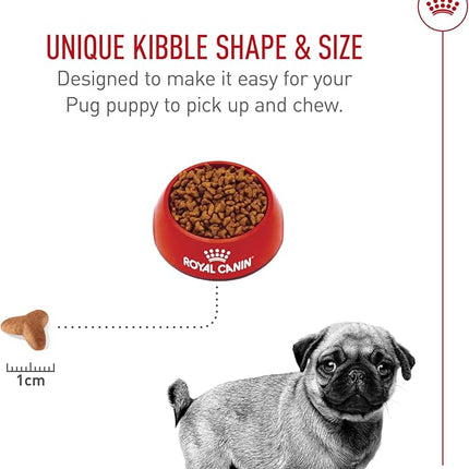 Royal Canin Breed Health Nutrition Pug Puppy Dry Dog Food, 2.5 lb Bag