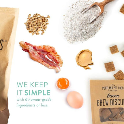 CRAFTED BY HUMANS LOVED BY DOGS Portland Pet Food Company Pumpkin Brew Biscuit Dog Treats (1 Pack, 5 oz Bag) – All Natural, Human-Grade, USA-Sourced and Made