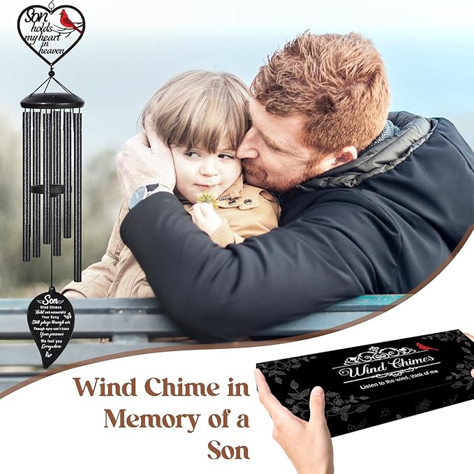 Memorial Gifts for Loss of Son, Sympathy Wind Chimes, in Memory of Son, Bereavement Remembrance Gifts, Loss of Son Sympathy Gift