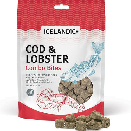 Icelandic+ Cod & Lobster Combo Bites Dog Treat 3.0-oz Bag