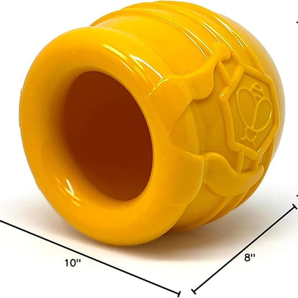 SodaPup Honey Pot – Durable Dog Treat Dispenser & Enrichment Toy Made in USA from Non-Toxic, Pet Safe, Food Safe Natural Rubber Material for Mental Stimulation, Problem Chewing, Calming Nerves, & More