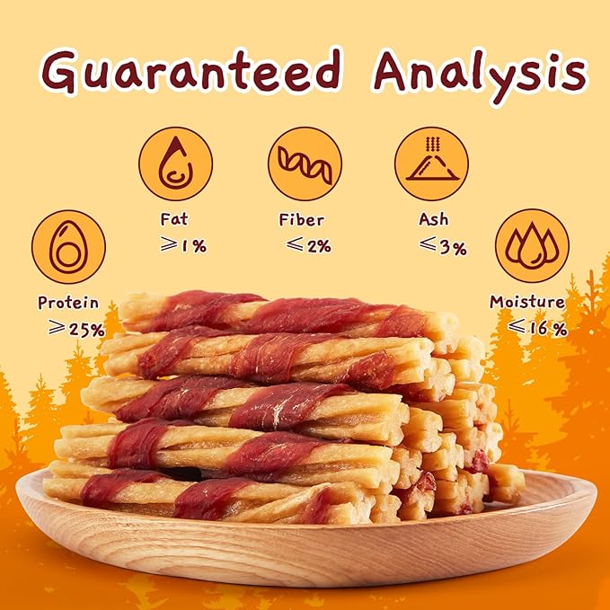 Jungle Calling Dog Treats, Duck Wrapped Chicken Collagen Sticks for Small Medium Dogs, Digestible Rawhide Alternative Dog Chews, Dental Bones for Teeth Cleaning, Like Bully Sticks, Less Smell, 14.1oz