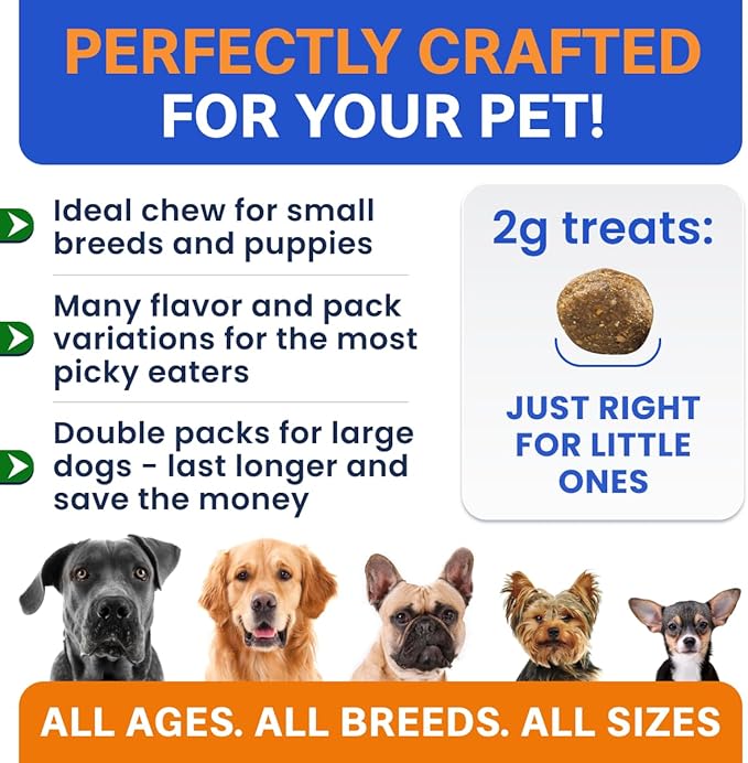 (MAX Strength) Melatonin for Dogs to Sleep & Anxiety Aid - Medium & Small Breeds - 6mg Doggie Sleeping Pills - 120 Treats