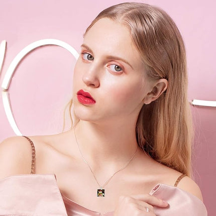 LONAGO Full Color Photo Picture Personalized Necklace Custom Etched Dog Tag Image Pendant with Message Name