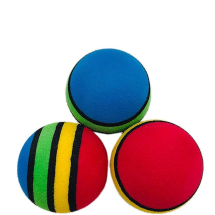 PET SHOW 15pcs 1.4" Interactive Cat Toy Balls for Indoor Cats Colorful Rainbow Soft Foam Kitten Toys Ball for Small Dogs Puppies Quiet Playing Stuff