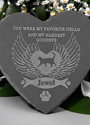 Cat Memorial Stones, Pet Gifts for Cats, Gifts, Loss Cat, of Sympathy Gift Bereavement Remembrance Gift, Headstones 4''×4''/10×10cm