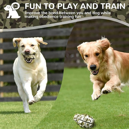 Dog Toys for Aggressive Chewers Large Breed, for German Shepherd, Indestructible Interactive Treat Dog Toys for Large Medium Breeds, Food Grade & Tough Rubber, Fun to Chew, Chase and Fetch (Camo)