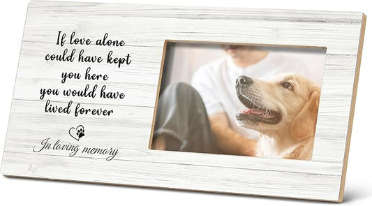 SRADMO Pet Memorial Photo Frame - 12x6, Cat & Dog Frames for Loved Ones Lost, Picture Frame for Pet Remembrance