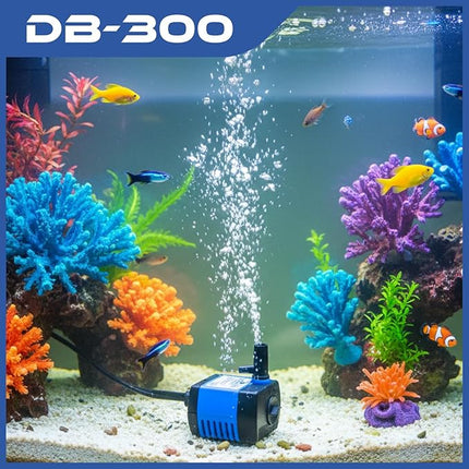 66 GPH Submersible Water Pump - Adjustable Quite Aquariums, Fountains, Hydroponics, and Pond Pump, 1.9 ft Lift, 2.5W - 5 Pack