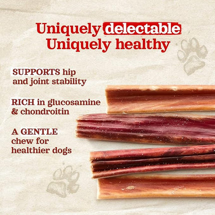 Natural Farm Gullet Sticks (4-5 Inch, 25 Pack), Grain-Free, Preservative-Free & Fully Digestible Beef Esophagus – Gentle Yet Effective Fun - Best for Light, Pups & Senior Chewers