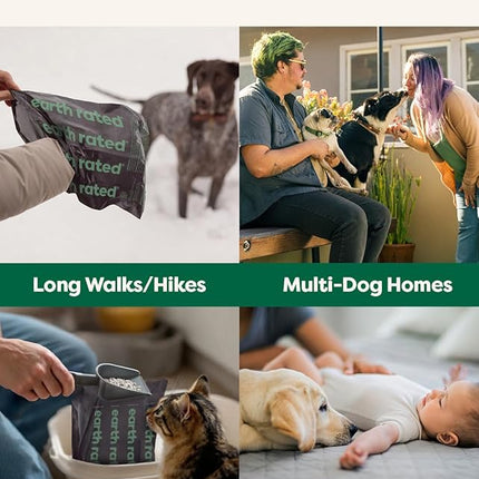 Earth Rated Odor-Blocking Poop Bags for Dogs with 3X Protect, Guaranteed to Block Smells & Leak-Proof Performance, Conceals Smell & Mess, Unscented, 120 Count