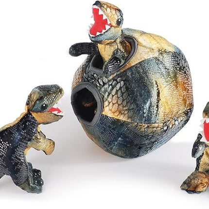 IFOYO Squeaky Dog Toys, Dinosaur Puppy Toys, Plush Interactive Dog Toys for Small Medium Dogs, Enrichment Hide and Seek Dog Toy