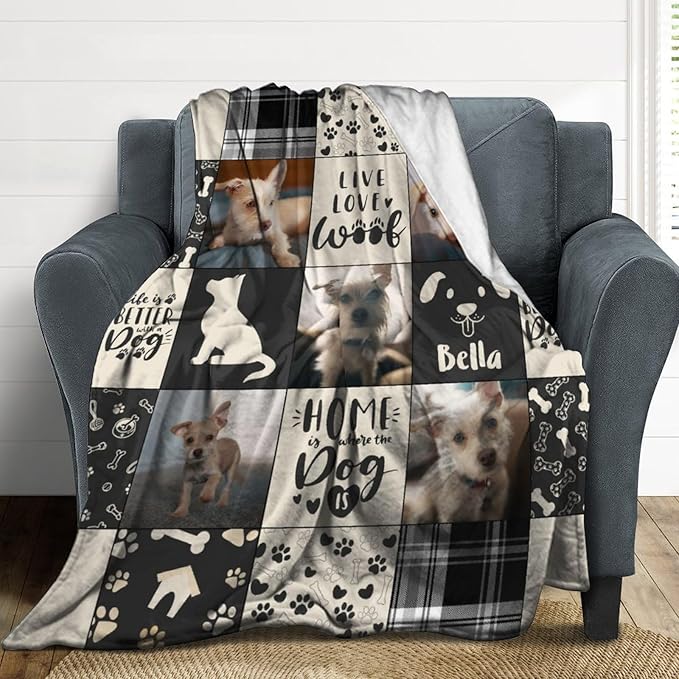 Artsadd Dog and Cat Memorial Gifts, Pet Loss Memorial Blanket, Custom Dog Blanket, Personalized Pet Remembrance Gifts, Loss of Pet or Cat Remembrance Sympathy Grief Condolence Bereavement Gifts
