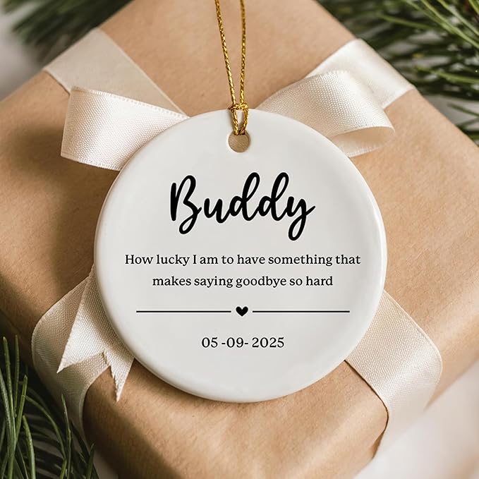 Personalized Pet Memorial Christmas Ornament – Customizable Dog or Cat Ornament – “How Lucky I Am” Quote – Customizable with Pet’s Name and Date – Unique Pet Lover Gift