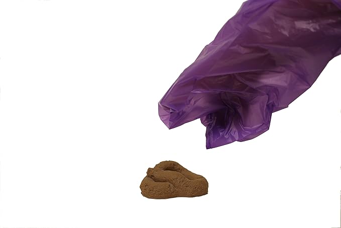 200 Black Easy Open & Easy-tie Handle 15" Strong Leak- Proof Poop Bags, Dog Waste Bags Made in USA (not on rolls) (Purple)