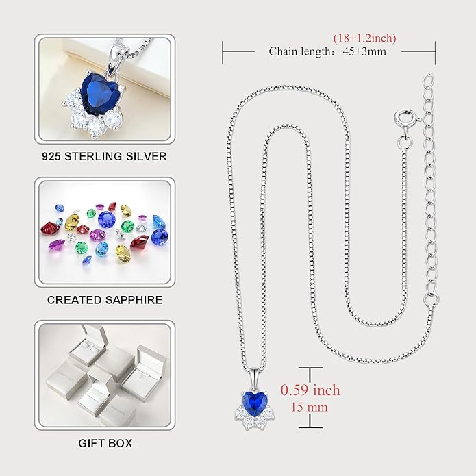 STARCHENIE Puppy Dog Necklace for Women 925 Sterling Silver Cat Pet Paw Print Pendant Birthstone Jewelry
