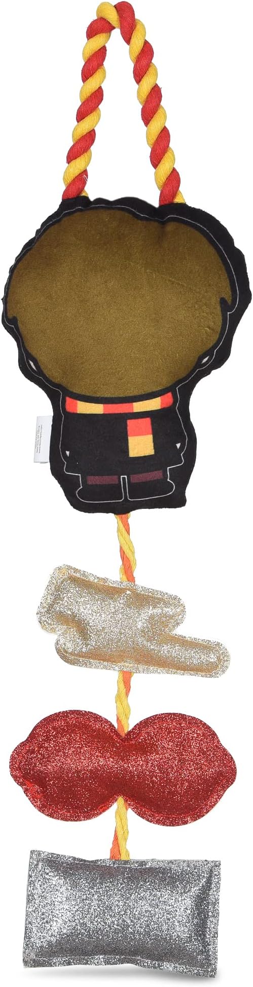 Harry Potter Cat Toy, Door Hanger with Catnip | Door Hanger Cat Toy with Harry Potter, Lightning Bolt, Glasses, and Hogwarts Invitation Plush with Catnip Components on Rope 22 Inch