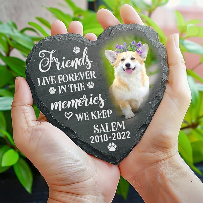 Personalized Pet Memorial Gift - Custom Photo Stone for Dog or Cat Loss - Memorial Gifts for Pet Lovers Quote 7