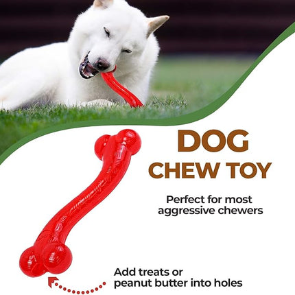 SPOT Play Strong S Bone - Durable TPR, Long Lasting Dog Chew for Aggressive Chewers, Hollow Center to Hide Treats, Virtually Indestructible Toy for Large Dogs & Puppies up to 90lbs - 12 inch