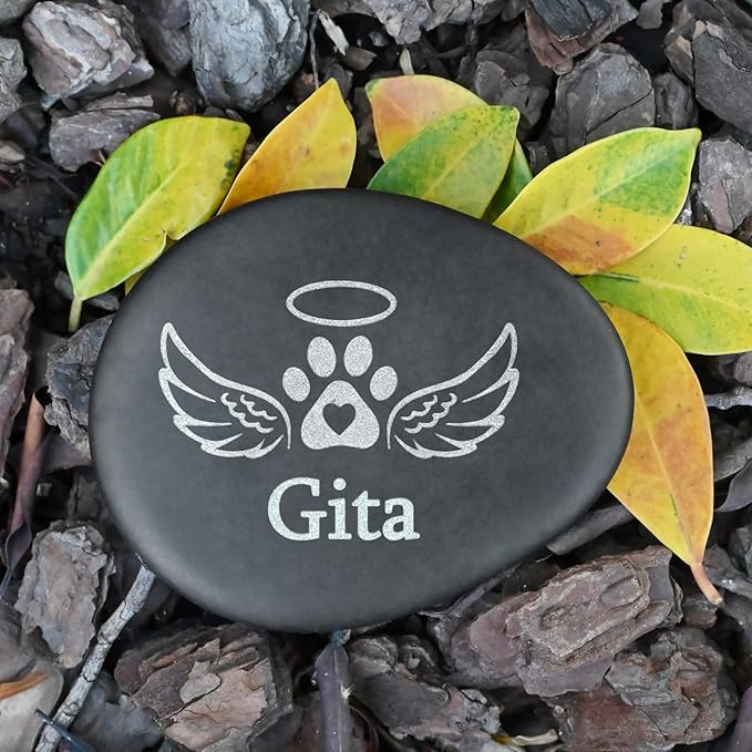 Personalized Pet Loss Gifts - Pet Memorial Stones for Dogs- Pet Memorial Grave Marker- Cat Memorial Stones - Personalized in Memory of Cat/Dog Gifts - Pet Memorial Gifts - Dog Memorial Gifts