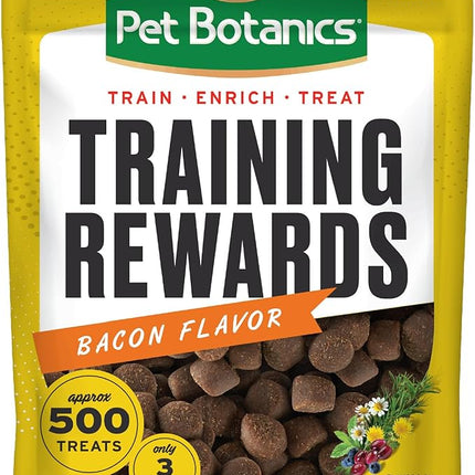 Pet Botanics Training Rewards Treats for Dogs, Made with Real Pork Liver, Focuses, Motivates, Rewards, Speeds Up Learning Curve, No BHA, BHT, Ethoxyquin, Bacon, 20 oz (1 pack)