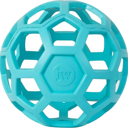 JW Pet HOL-ee Roller™, Dog Toy Puzzle Ball, Natural Rubber, Large (5.5” Inch Diameter), Blue