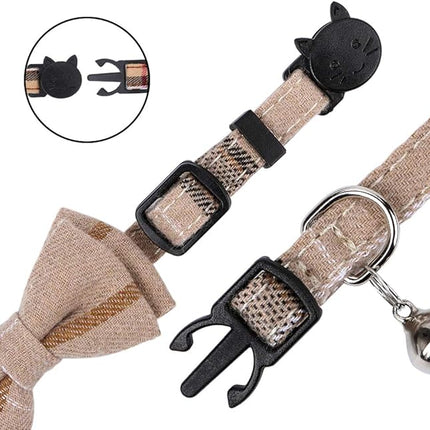 Faleela Breakaway Cat Collar with Bells - 2 Pack Cat Collar with Bells, Cat Collars with Bandana, Accessories for Pet Collars, Adjustable for Cats and Small Dogs