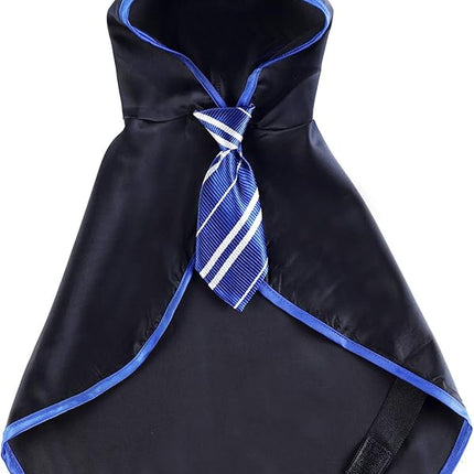 Halloween Dog Costume Wizard Pet Shirt Funny Cat Clothes for Dogs Cats Clothing Outfits with Glasses (Medium,Blue)