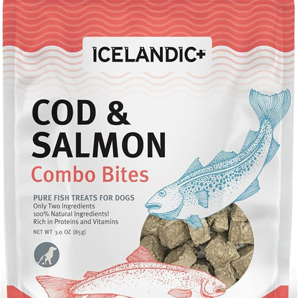 Icelandic+ Plus Cod & Salmon Combo Bites Dog Treat 3.0-oz Bag