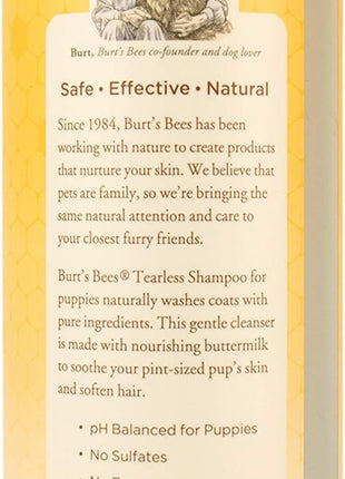Burt's Bees for Pets Naturally Derived Tearless Puppy Shampoo with Buttermilk - Shampoo for Dogs and Puppies - Puppy Shampoo Gentle on Skin and Fur - Cruelty Free, Made in USA, 16 Ounces - 2 Pack