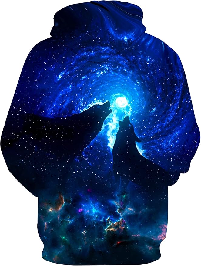 Yasswete Unisex Adults 3D Printed Fashion Hoodies for Men Women Pullover Novelty Sweatshirts with Big Pockets