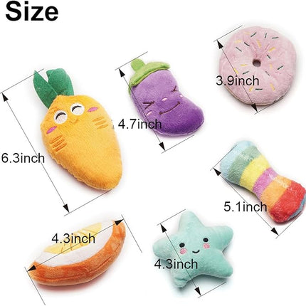 9 Pack Small Dogs Puppy Squeaky Dog Toys,Cute Variety Colors Designs to Bite Anytime, for Small Dogs