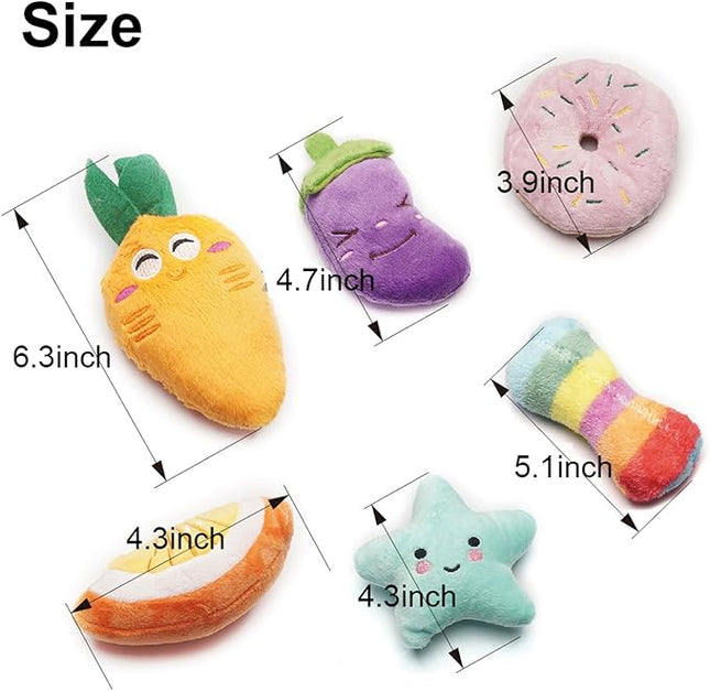 9 Pack Small Dogs Puppy Squeaky Dog Toys,Cute Variety Colors Designs to Bite Anytime, for Small Dogs