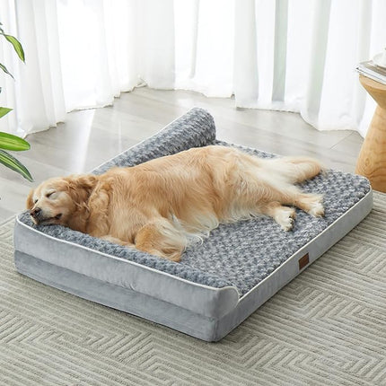 BFPETHOME Orthopedic Dog Beds for Large Dogs-Waterproof Sofa Dog Bed with Removable Washable Cover, Big Pet Bed with Waterproof Lining and Nonskid Bottom,Pet Bed for Large Dogs