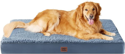 EHEYCIGA Orthopedic XL Dog Beds for Extra Large Dogs with Removable Washable Cover, Spa Blue, 44x32
