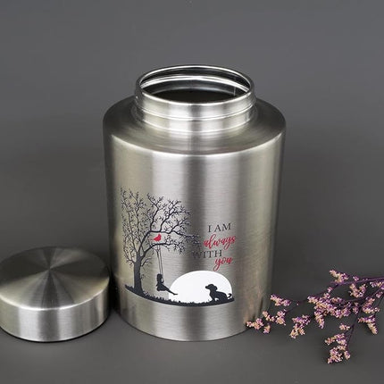 Pet Cremation Urns for Dogs Ashes, Up to 60 lbs Dog Memorial Keepsake Urns for Ashes-Medium (I Am Always with You)