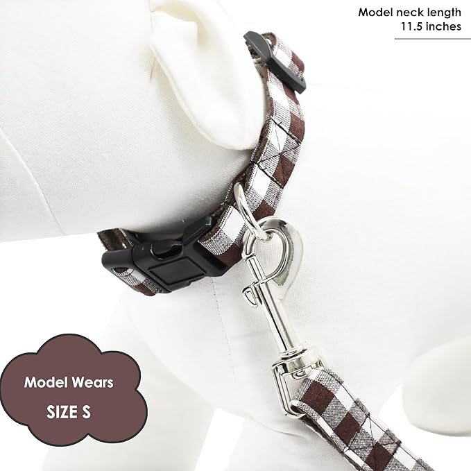 Bubblepup Dog Collar and Leash Set, Comfortable Puppy Dog Collars Adjustable Dog Collars for Small Medium Large Dogs