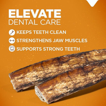 Natural Farm Rib Bones for Dogs (6 Inch, 8 Pack) - Beef Ribs for Dogs, Farm-Raised Cattle - Slow-Roasted Flavor - Low Odor for Indoor, Outdoor Chewing - Promotes Dental Health