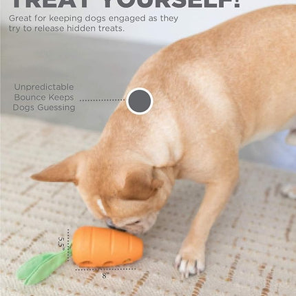 Petstages Carrot Stuffer Treat-Dispensing Interactive Dog Toy