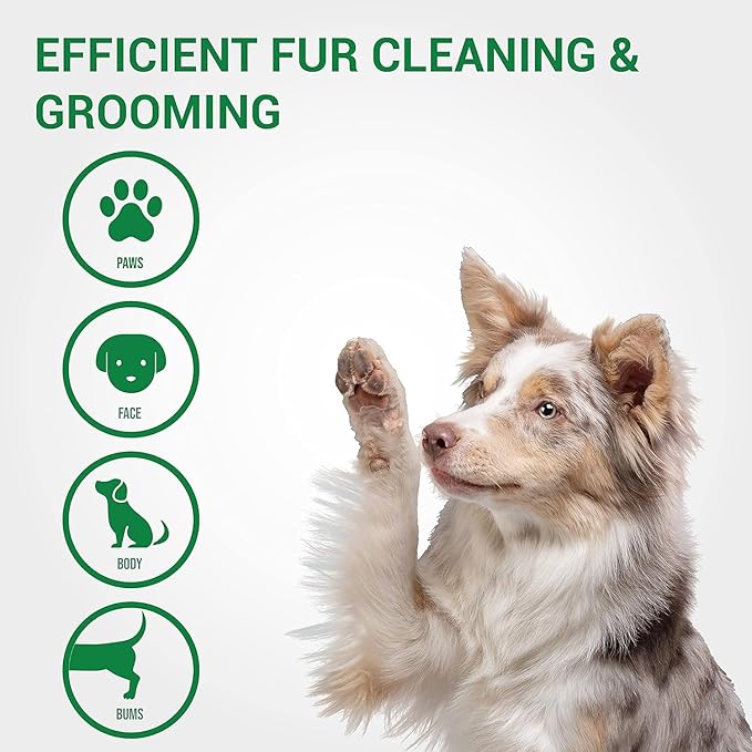 Inspire Naturals Pet Wipes for Dogs and Cats 100% Natural Plant Based with Organic Antioxidants, Dog Wipe Cleaning Deodorizing | Puppy Wipes | Dog Wipes for Paws and Butt (400ct - 8 Pack)