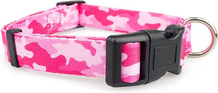 Limeloot Pink Camo Dog Collar for Female Dogs, Cute Girl Dog Collar for Large Dogs, Large