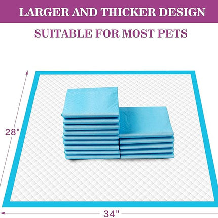 IMMCUTE Dog Pee Pads Extra Large 28"x34", X-Large Training Puppy Pee Pads Super Absorbent & Leak-Proof, XL Disposable Pet Piddle Pad and Potty Pads for Dogs, Puppies, Doggie (18 Count)