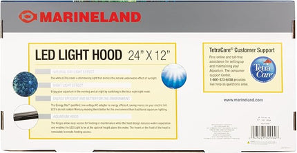 Marineland LED Light Hood for Aquariums, Day & Night Light 24 by 12-Inch,Blacks & Grays